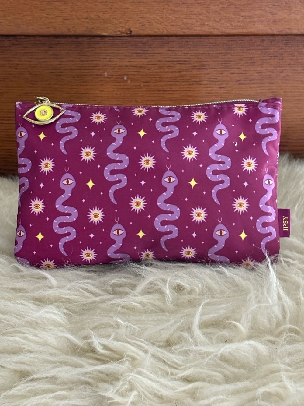 ipsy Glam Bag ‘Work Your Magic’ Purple Snake Sun Graphic Evil Eye October 2025